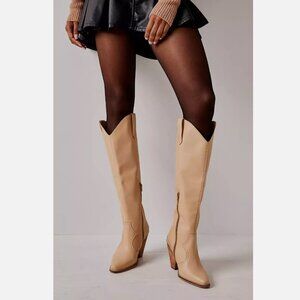 New Free People Leni Tall Western Boots Size 11 MSRP: $298 Leather